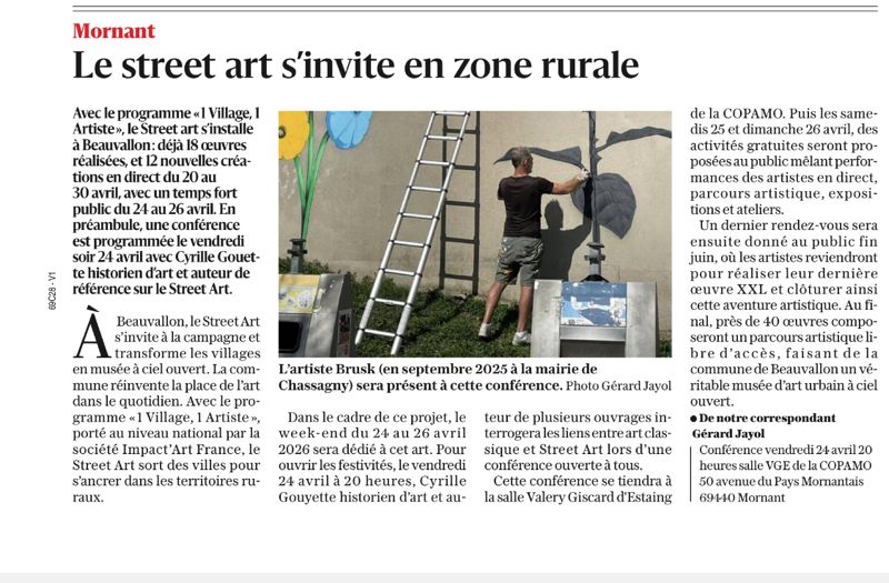 Article de presse - Le street art s’invite en zone rurale