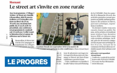 Le Progrès met en lumière le projet « 1 Village, 1 Artiste »